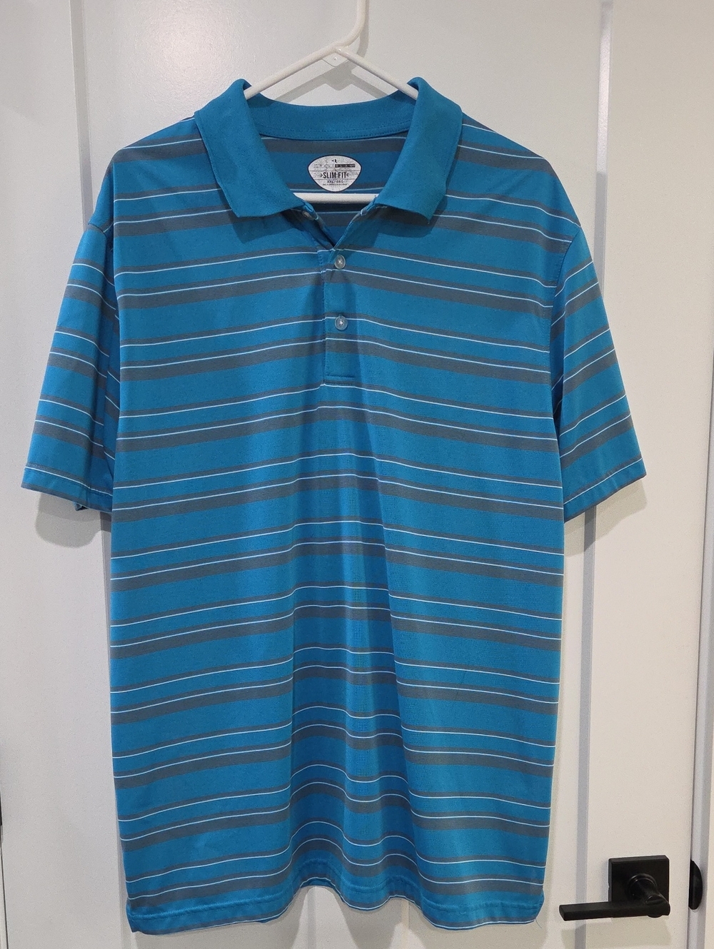 Grand Slam Blue Striped Polo Shirt